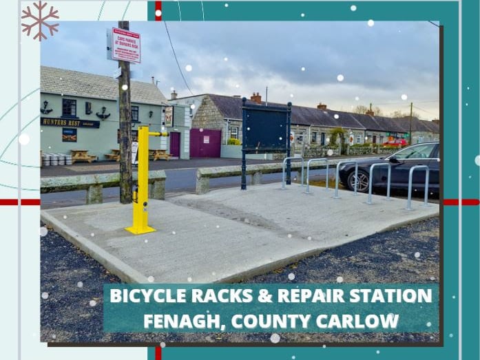 New bicycle parking facilities in Carlow appreciated by cyclists of all ages and abilities