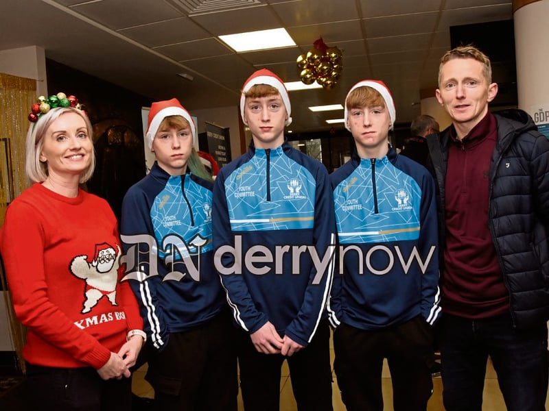 Clare and Gary McLaughlin with their sons Ryan, Gary and Cian. (Photos-Kerrie Quinn, nwpresspics)