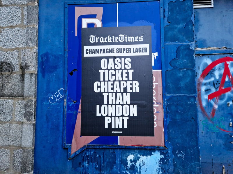 As well as his main piece at Rennie’s Wynd, there are a number paste ups from Trackie McLeod around Aberdeen including this one on Justice Mill Lane, next to Wetherspoons.