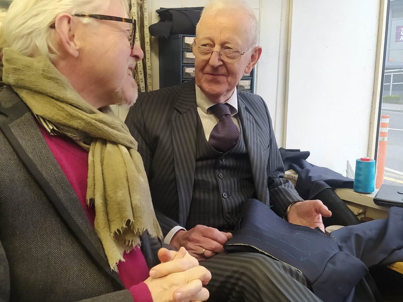 Michael Johnson of Johnson Tailors, Tullow (Est. 1867) and Vincent Woods