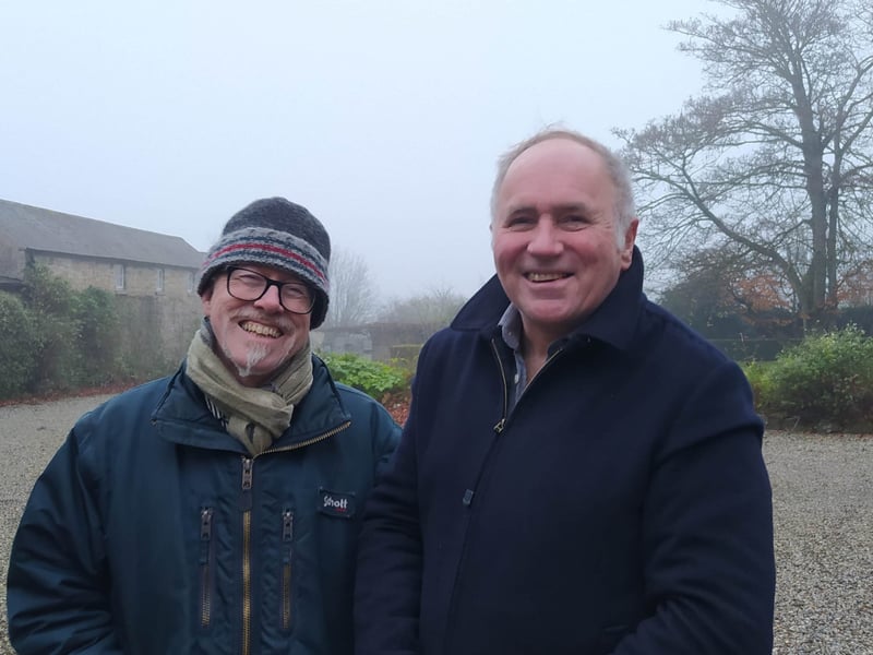 Vincent Woods and Bryan Leech at Kilgraney House, Bagenalstown
