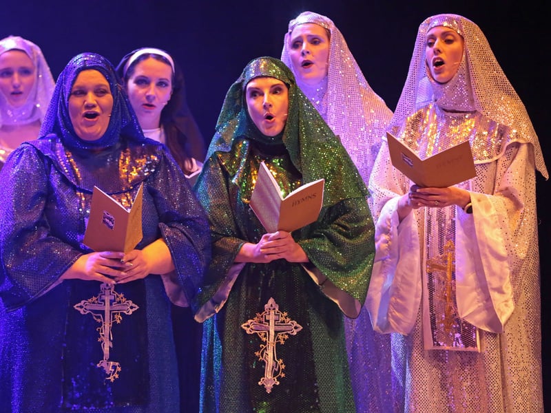Caption: Sister Act: The audiences at Backstage Theatre for the Longford Variety Group show ' Night Fever', sponsored by Ganly's, were treated to angelic voices and top entertainment. All funds raised go to Longford Hospice Homecare, St Christopher's Special School and other local charities