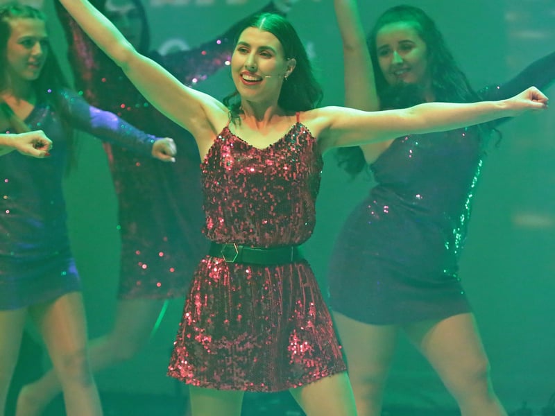 Caption: Dearbhaile Madden performing during the Longford Variety Group production of Night Fever at Backstage Theatre, sponsored by Ganly’s. Picture: Shelley Corcoran