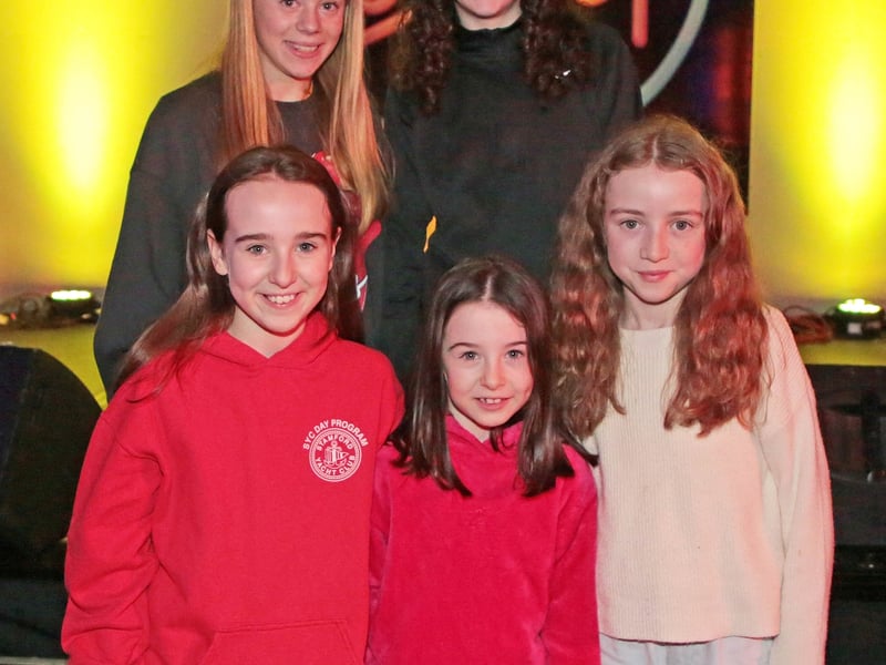 Caption: Ally Mulleady, Cara Davis, Isla Brady, Katie Brady and Lucy Gallagher Picture: Shelley Corcoran