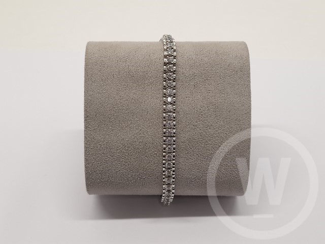 Gold Bracelet, 14 Carat White Gold, Damaged, Gross Weight: 21.06g, Box: No