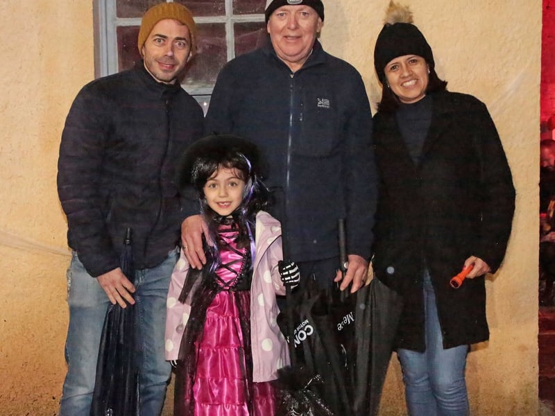 Caption: Nigel, Andy, Ava and Janet Lyons