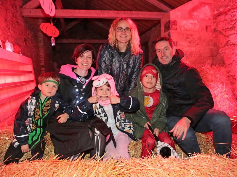 Caption: Eoin, Patrick and Michael Doherty, Emily Kelly, Kate and Toras Nyzhyk