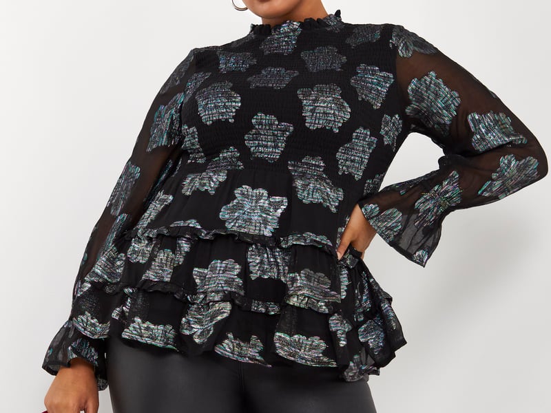 NastyGal Premium Velvet Tailored Peplum Top, £29.25 (was £39); Premium Velvet Tailored Wide Leg Pants, £41.25 (were £55), Boohoo