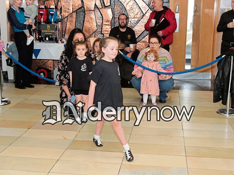 One of the dancers from MCBDA school of dance performing at Derry Credit Union family fun day.