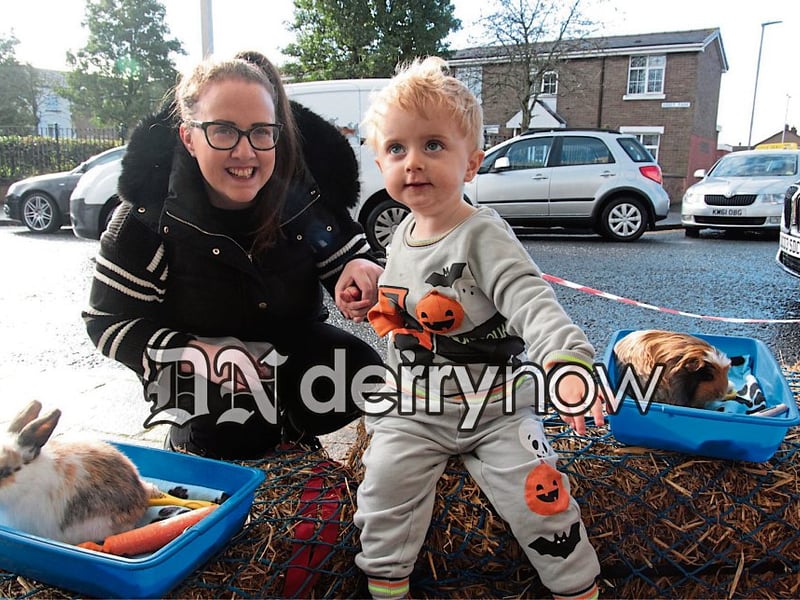 Lorcan O'Neill pictured with his mammy Treasa.