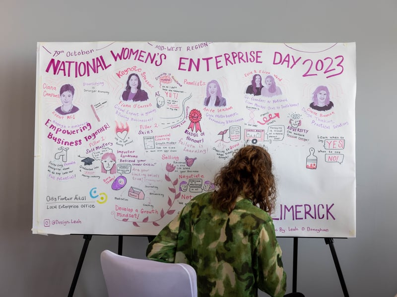PIC: Leah O’Donoghue, Graphic Harvester capturing key moments from the day.