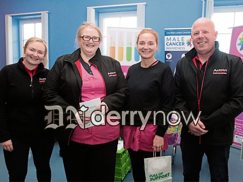 Anne Thompson, Joanna Currie, Marie Tapster and Liam O'Hanlon, Action Cancer (The Big Bus).