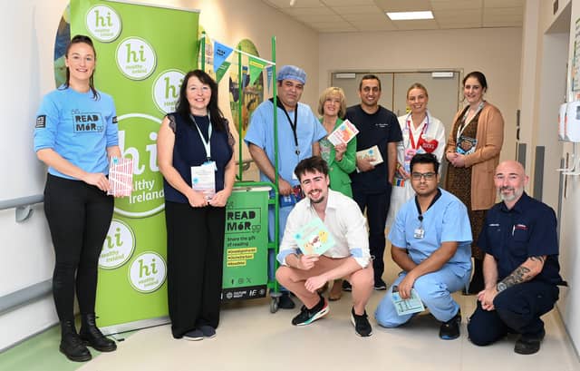 Group photo at St Lukes Hospital Read Mór Event PICTURE Vicky Comerford