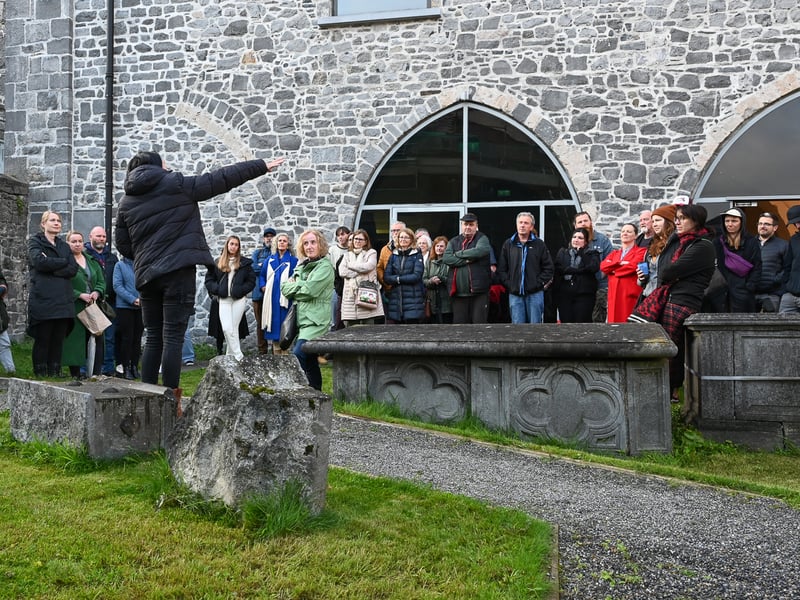 Group at the Medieval Mile Graveyard Tour PICTURE Vicky Comerford