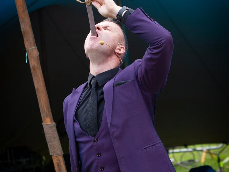 Magician Jack Wise amazes the crowd on Tuesday night.