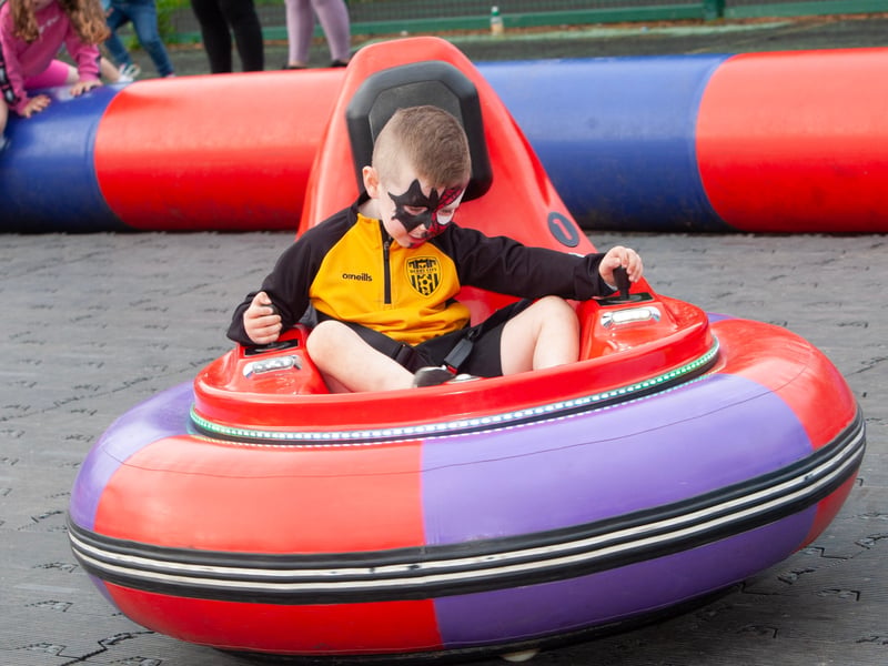 Youngster Ronnie McLaughlin manoeuvring his vehicle.