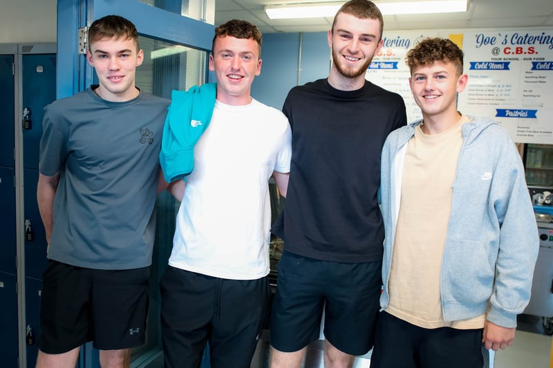 PHOTO: CBS Naas students gather in the school to celebrate Leaving Cert ...