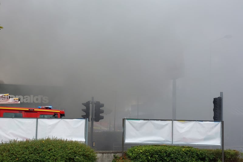 PHOTOS: Major fire at McDonald's in Newbridge, Co Kildare today