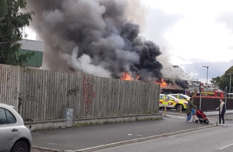 WATCH: McDonalds restaurant on fire in Newbridge