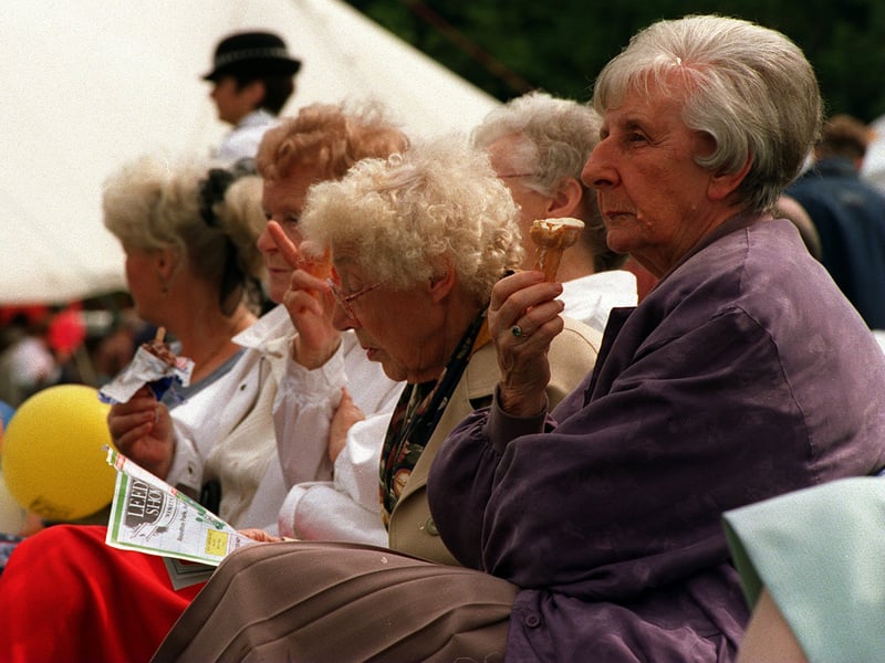 The sun came out just long enough to enjoy an ice cream.