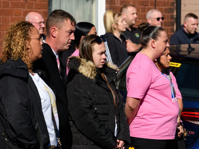 Funeral procession for Preston mum-of-two Rachel Kay, 37, from her home to St Joseph's Church in Skeffington Road