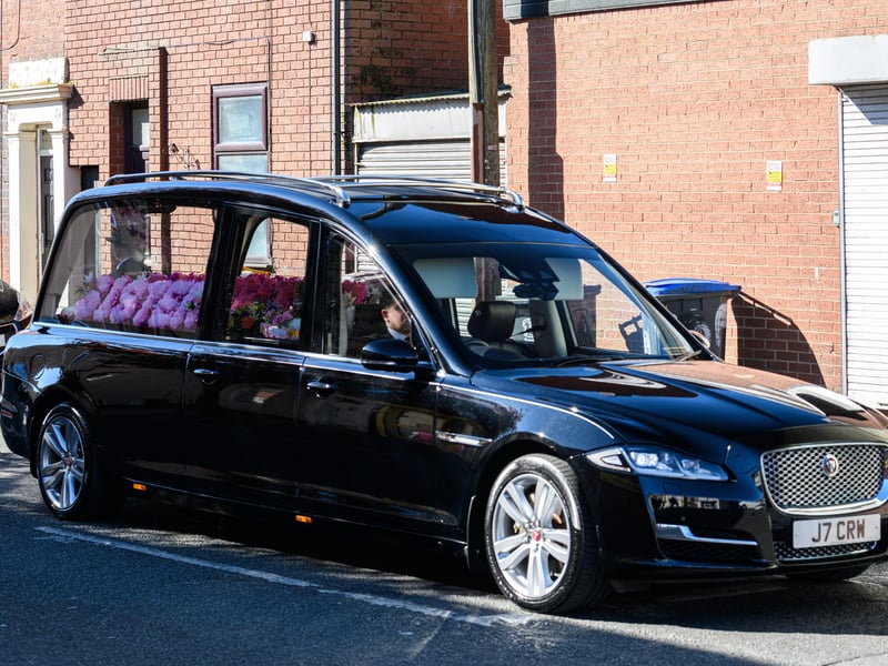 Funeral procession for Preston mum-of-two Rachel Kay, 37, from her home to St Joseph's Church in Skeffington Road