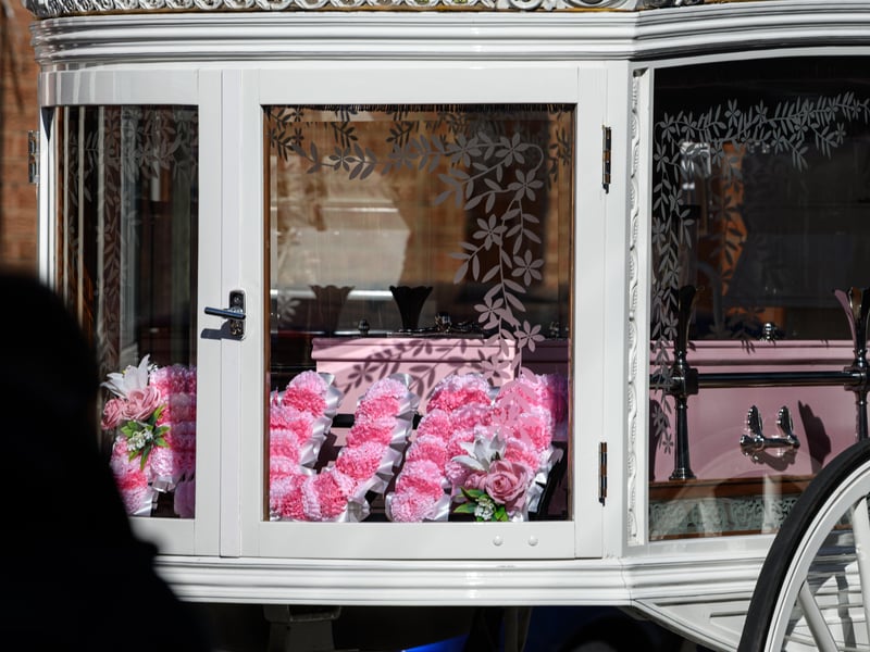 Funeral procession for Preston mum-of-two Rachel Kay, 37, from her home to St Joseph's Church in Skeffington Road