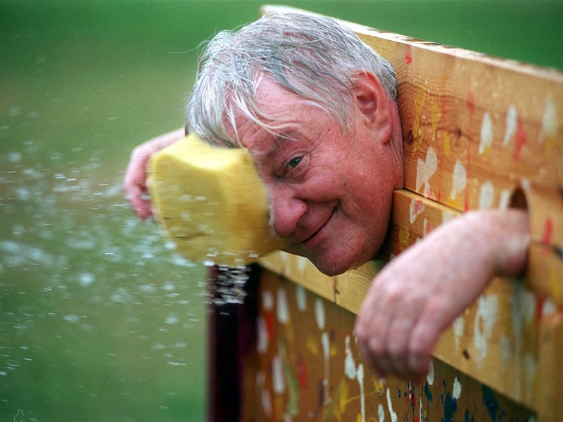 Coun Peter Harrand gets a soaking to preview the New Leeds Show.
