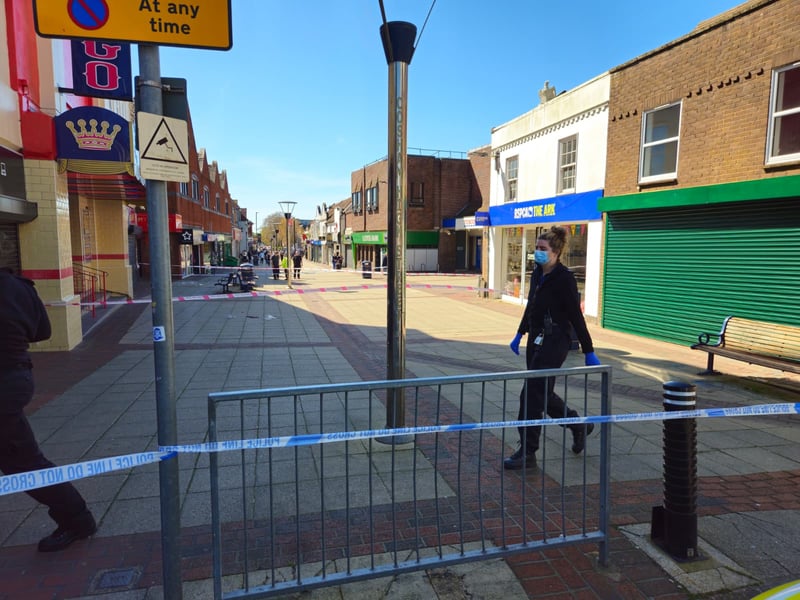 The scene has been cordoned off since the early hours of the morning.