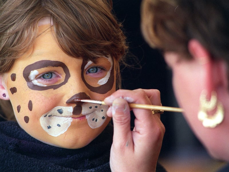 Jessica Ramskill from Tingley enjoys a makeover during the New Leeds Show.