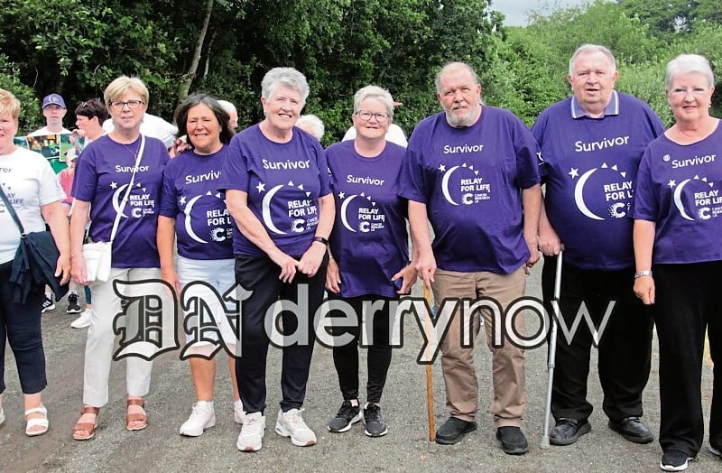 Survivors walking the parade.