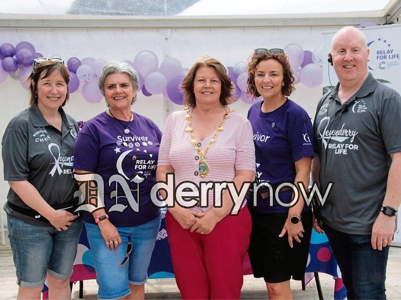 Mayor Patricia Logue pictured with Jacqueline McLaughlin, Sandra Smyth, Deborah McGlinchey and Sean Hickey.