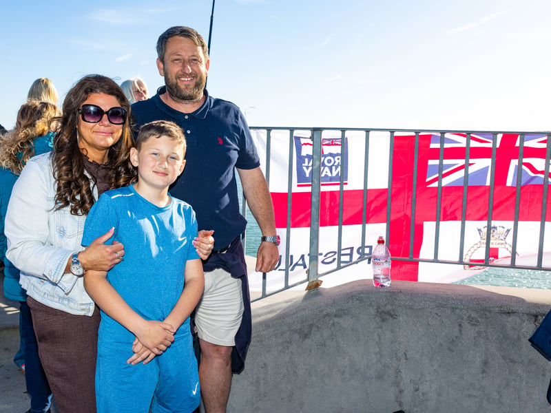 Joanna and Mark alongside Finley's brother Sydney, of Portsmouth.