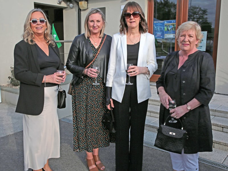 Caption:  Hilary Davis, Bernie McHugh, Finn Carthy and Gay Harney Larkin at the Mr. Boots event Picture: Shelley Corcoran