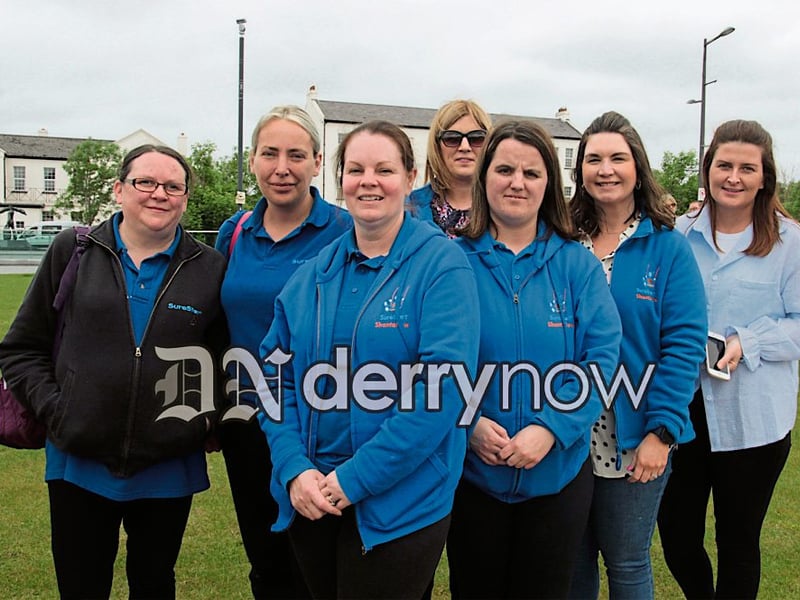 Representatives from Surestart Shantallow at the event.