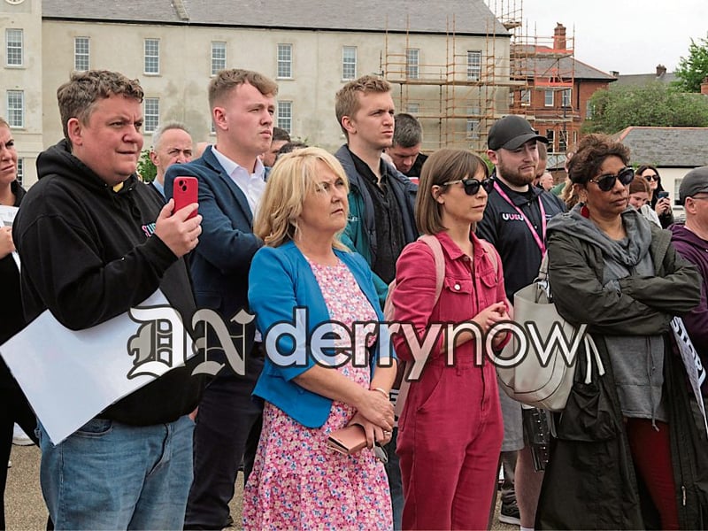 Ciara Ferguson MLA and Pádraig Delargy MLA pictured at The Community Day of Action held in Ebrington Square. (Photos - Deirdre Heaney, nwpresspics)