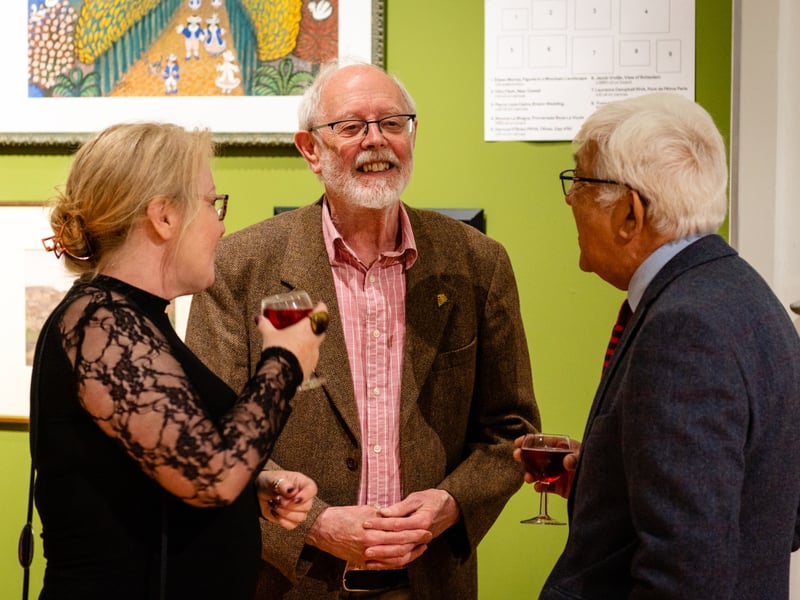 Artist Carmel Cleary with Dr Peter Jordan and Dr Abdul Bulbulia. Photography by David Murphy