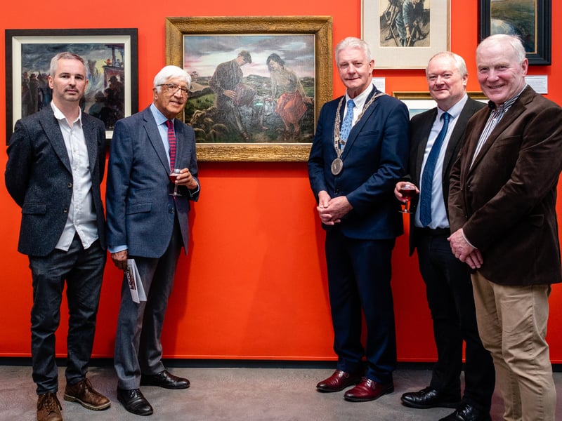 Luke Currall with Dr Abdul Bulbulia, Mayor O'Leary, Conor Nolan and Cllr Joe Conway