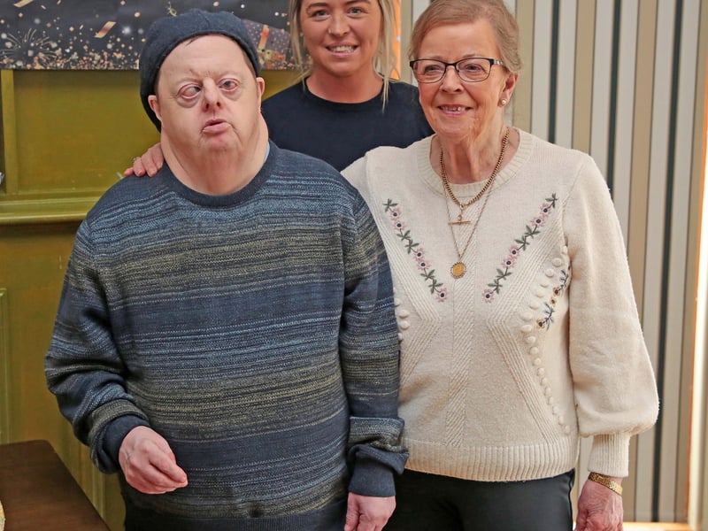 Caption: Joe Connell with Shelley Carolan and Ann Connell Picture: Shelley Corcoran