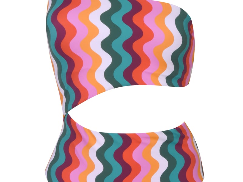 Matalan Be Beau Multicoloured Wiggle One Shoulder Swimming Costume, £21