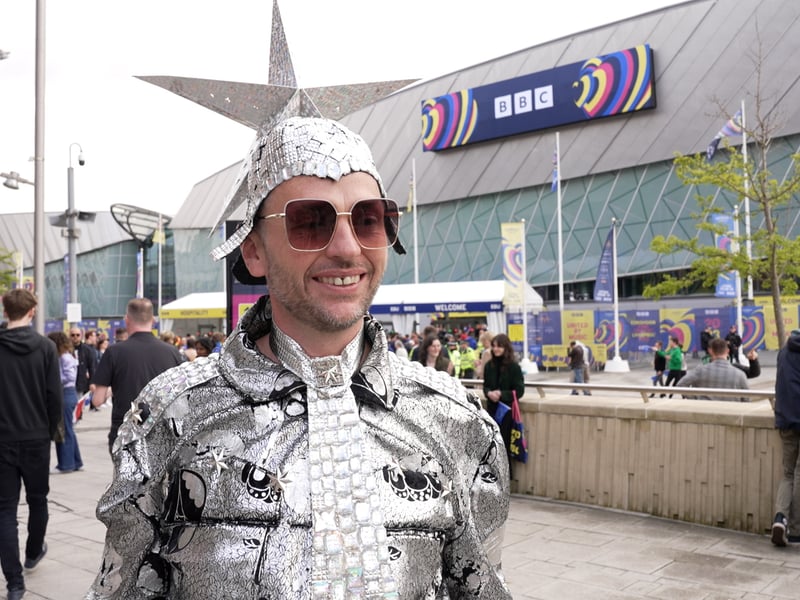 Others turned out wearing Union flag-inspired outfits or in LGBTQ rainbow flag facepaint.