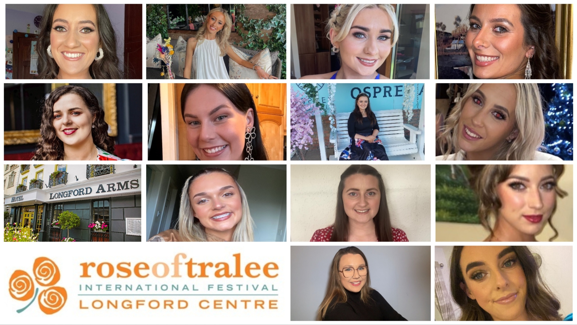 CLICK ON THE ARROWS ABOVE TO GO THROUGH THE PROFILES OF ALL 13 LONGFORD ROSE HOPEFULS Thirteen impressive Longford Rose hopefuls will gather at the Longford Arms Hotel this Saturday, May 6 for a night full of entertainment, glamour and above all great fun as we find out who will be selected to represent Longford at the Rose of Tralee International Festival in August. Please note: Doors open at 7.15pm, with the show starting at 7.30pm sharp. Tickets are €25 and they will be available on the evening of Saturday, May 6.