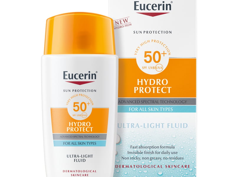 Eucerin Sun Face Hydro Protect Ultra-Light Fluid SPF 50+, £20, Boots