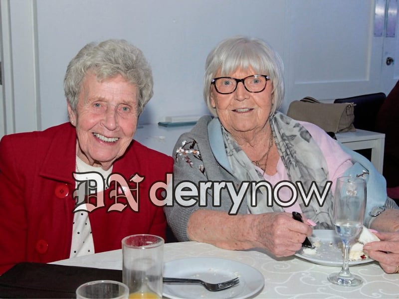 Fidelma and Myra at the screening of 'The Knot' held in The Playhouse.