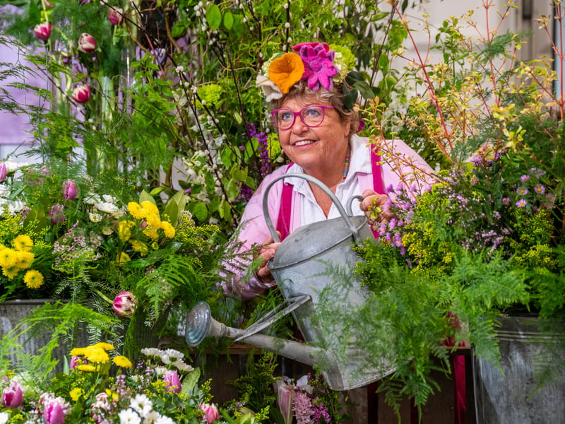 Exhibitor Sally Tompkins, from Massagical Skincare which makes skincare products from flowers.