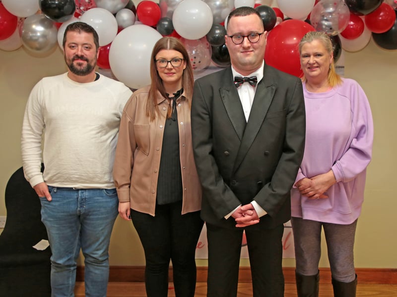 Caption: Lewis and Tanya Shaw, John Miller and Annabelle Wright
