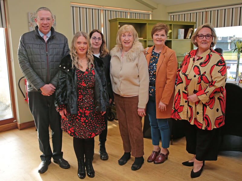 Caption: Derek Scanlon, Triona Moloney, Niamh Reilly, Margaret Connellan, Pauline Davis and Cllr Peggy Nolan