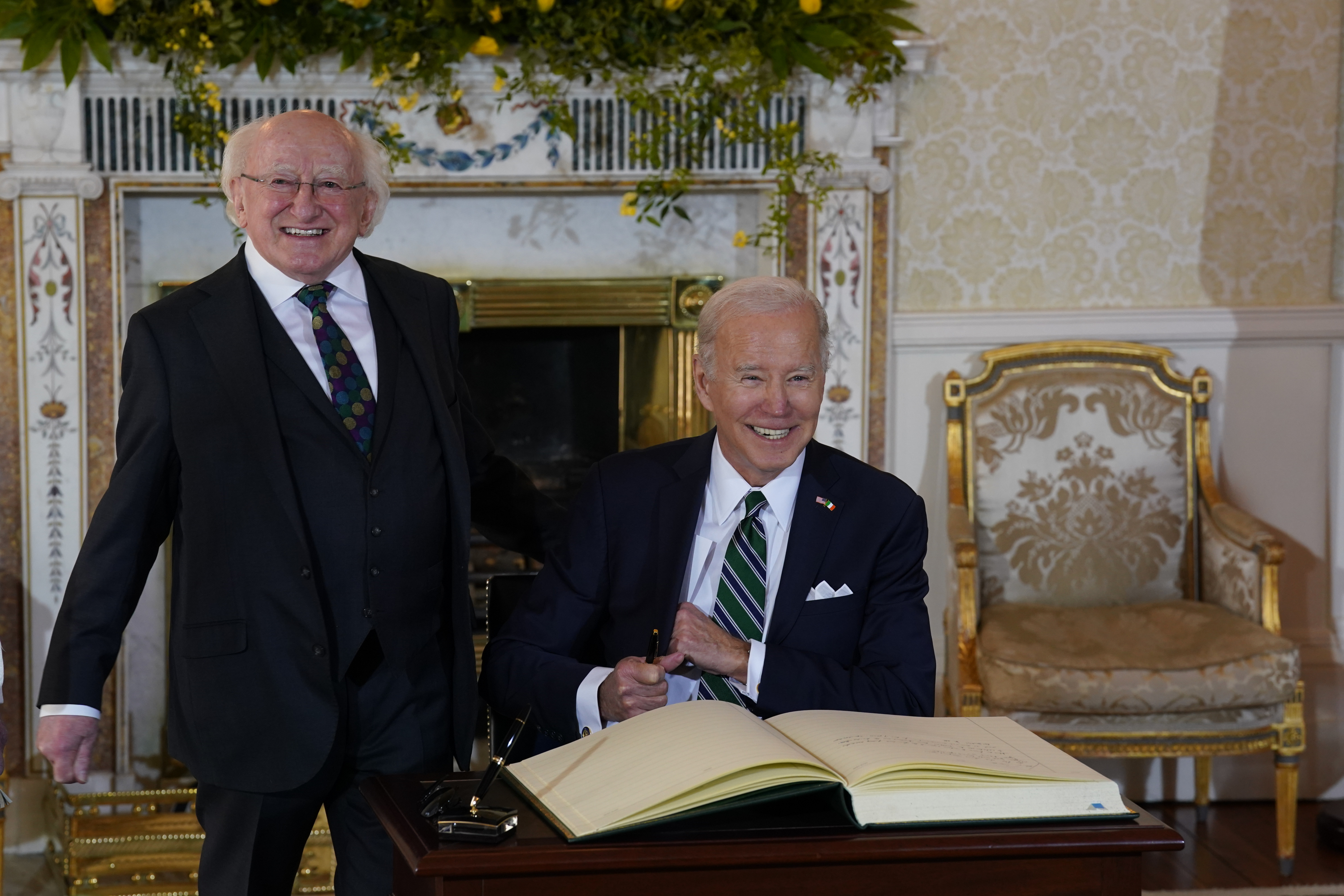 Later, Mr Biden addressed the Irish Parliament, the Oireachtas, where he set out a “shared vision” for the future of US-Irish relations, and followed that with a state banquet at Dublin Castle.