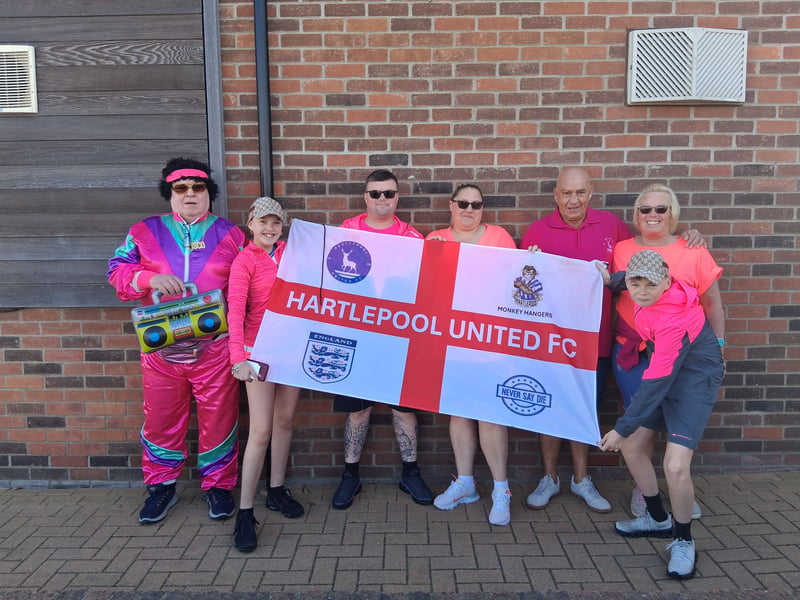 Hundreds of Hartlepool United fans dressed in pink have travelled to Boston United.