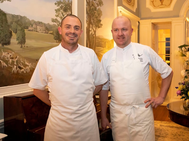 Chef John Kelly from the Michelin star Lady Helen Restaurant at Mount Juliet Estate welcomed Chef Damien Grey founder of the two Michelin star awarded Liath Restaurant in Blackrock Dublin, to the Kilkenny Estate to guest chef for a rare culinary collaboration courtesy of Nespresso. The special dining event was sold out immediately with enquiries about bookings for Chef John’s pending visit to Liath for the Dublin dining event.  Photo; Mary Browne